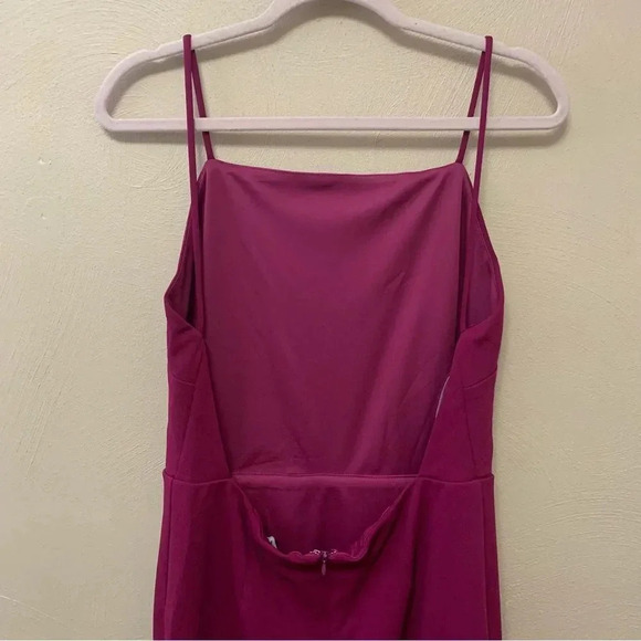 Lulus Never Look Back Magenta Backless Bodycon Midi Dress Size XL NWT New - Picture 8 of 14